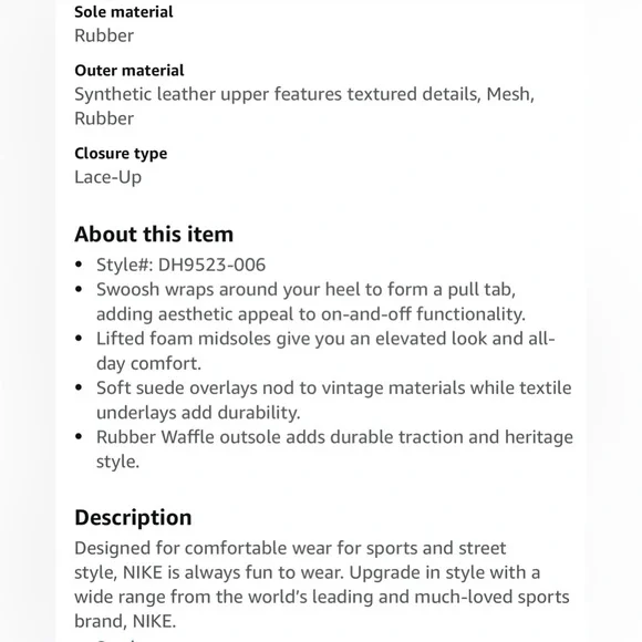 Nike Waffle Debut Women's Shoes Size 8 Light Pumice - Picture 9 of 10